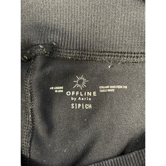 Offline by Aerie Small Hi Rise Leggings Women's Black Gray Tie Dye Size M 0585 - Picture 9 of 11